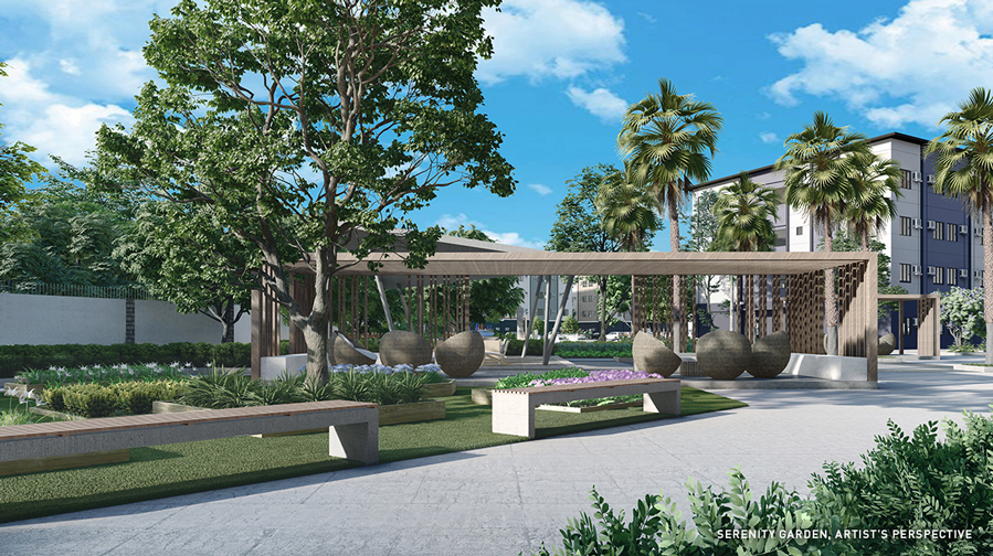 outdoor park with benches in SMDC Clam Residences